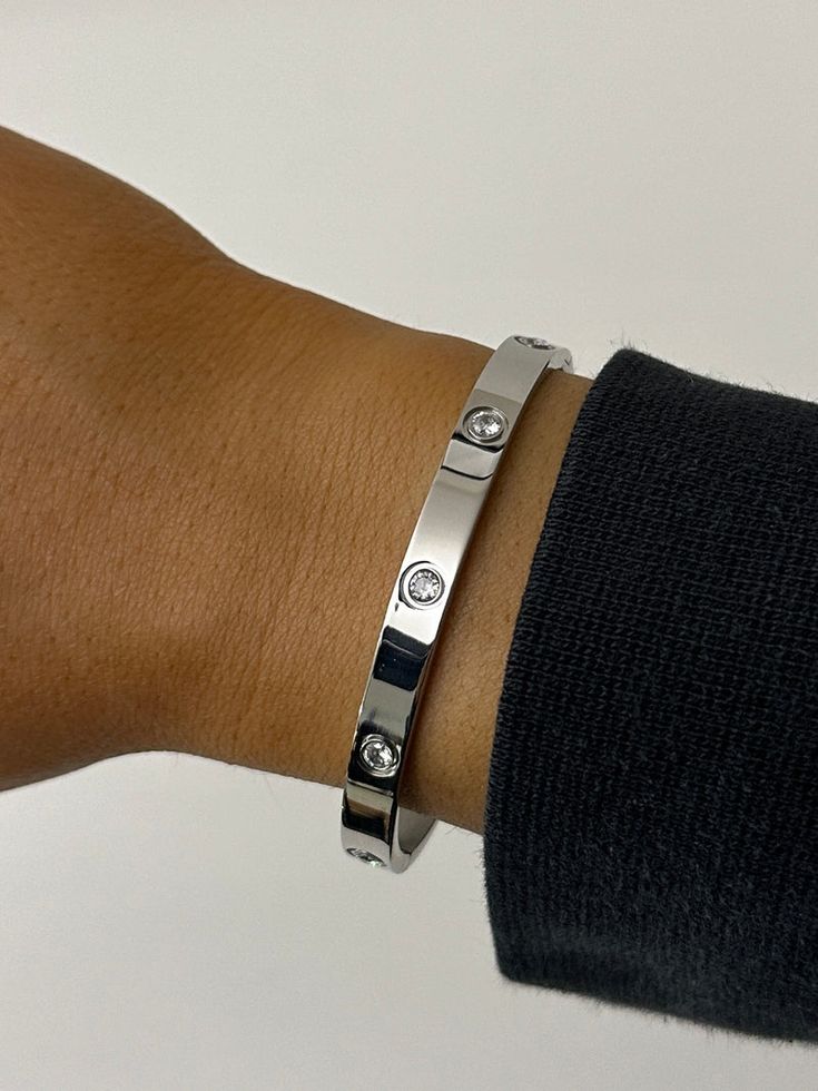 Kada Crystal Bracelet fully studded Silver