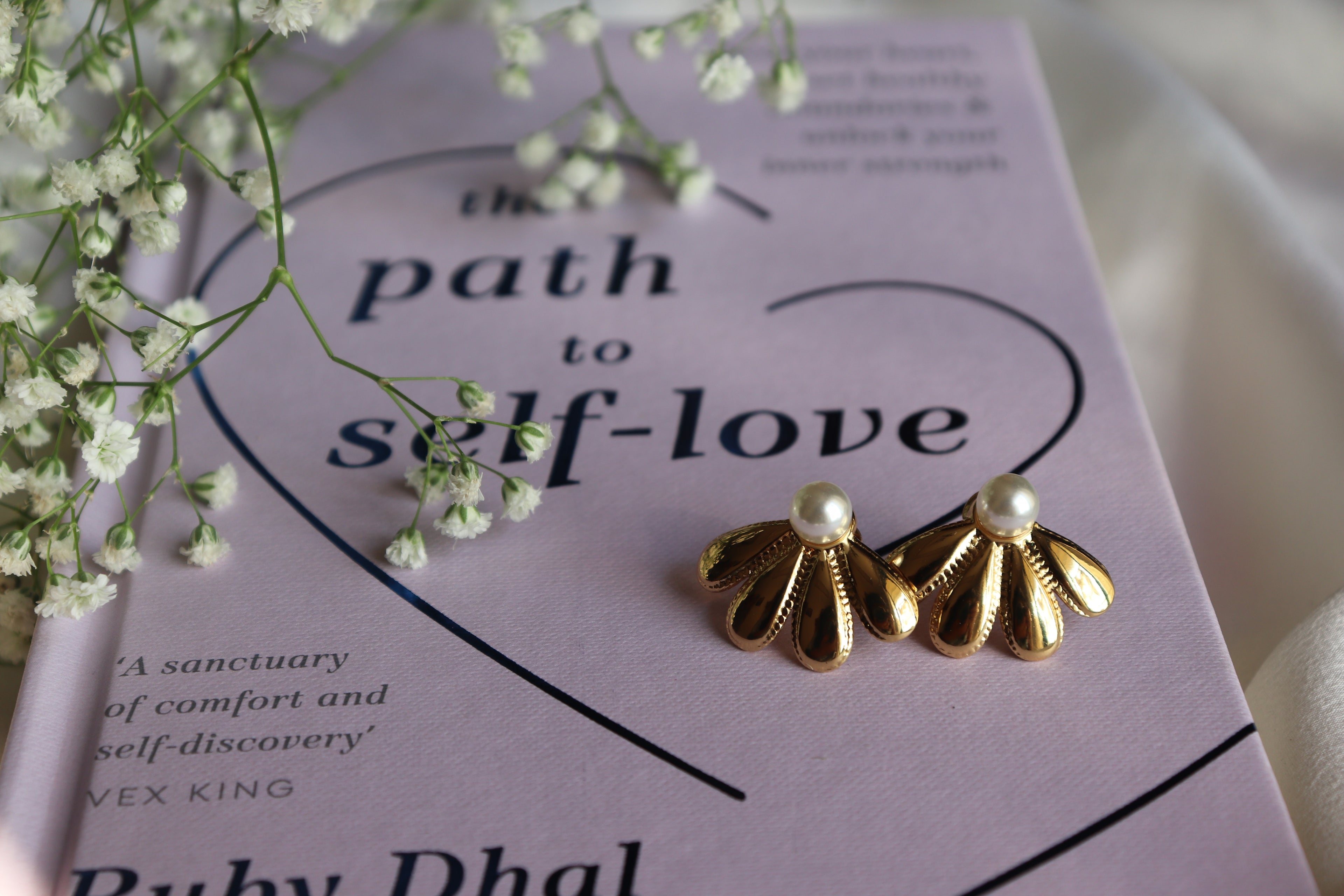 Pearl Fan Blossom Earrings