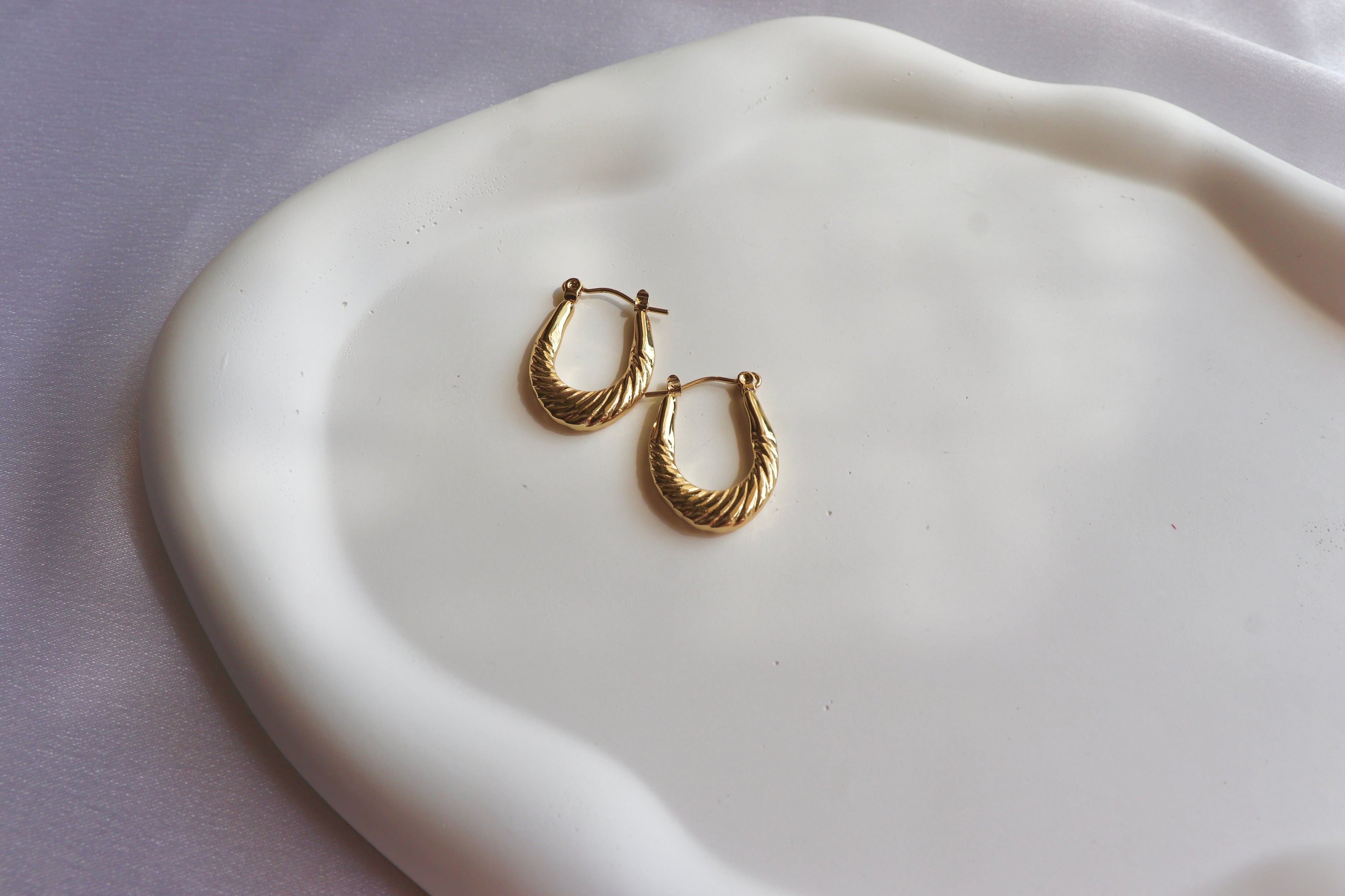 Golden Swirl Hoops