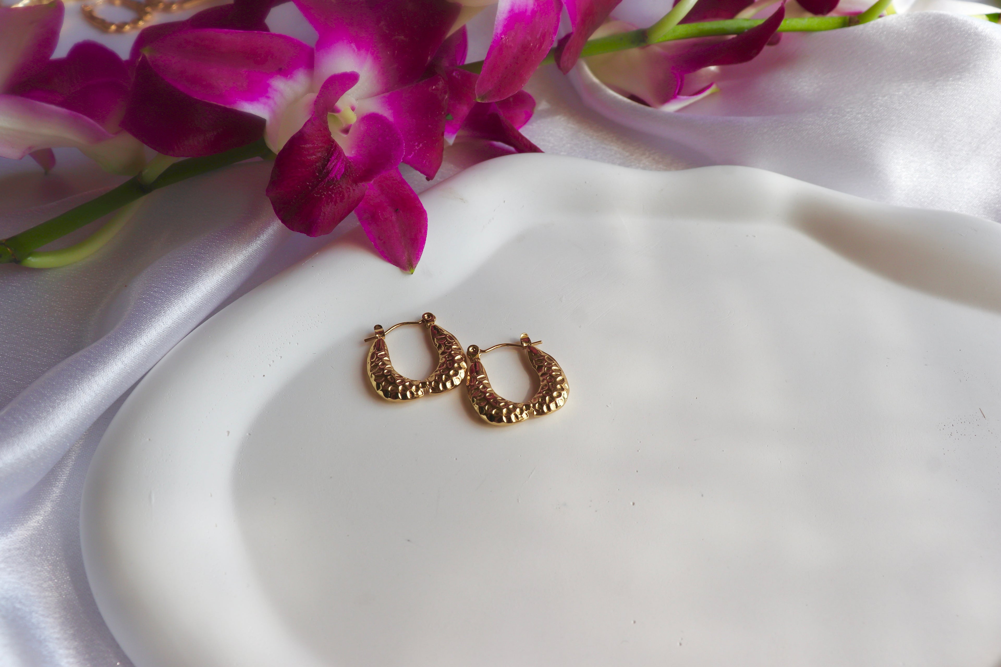 Glam Groove Texture Hoops