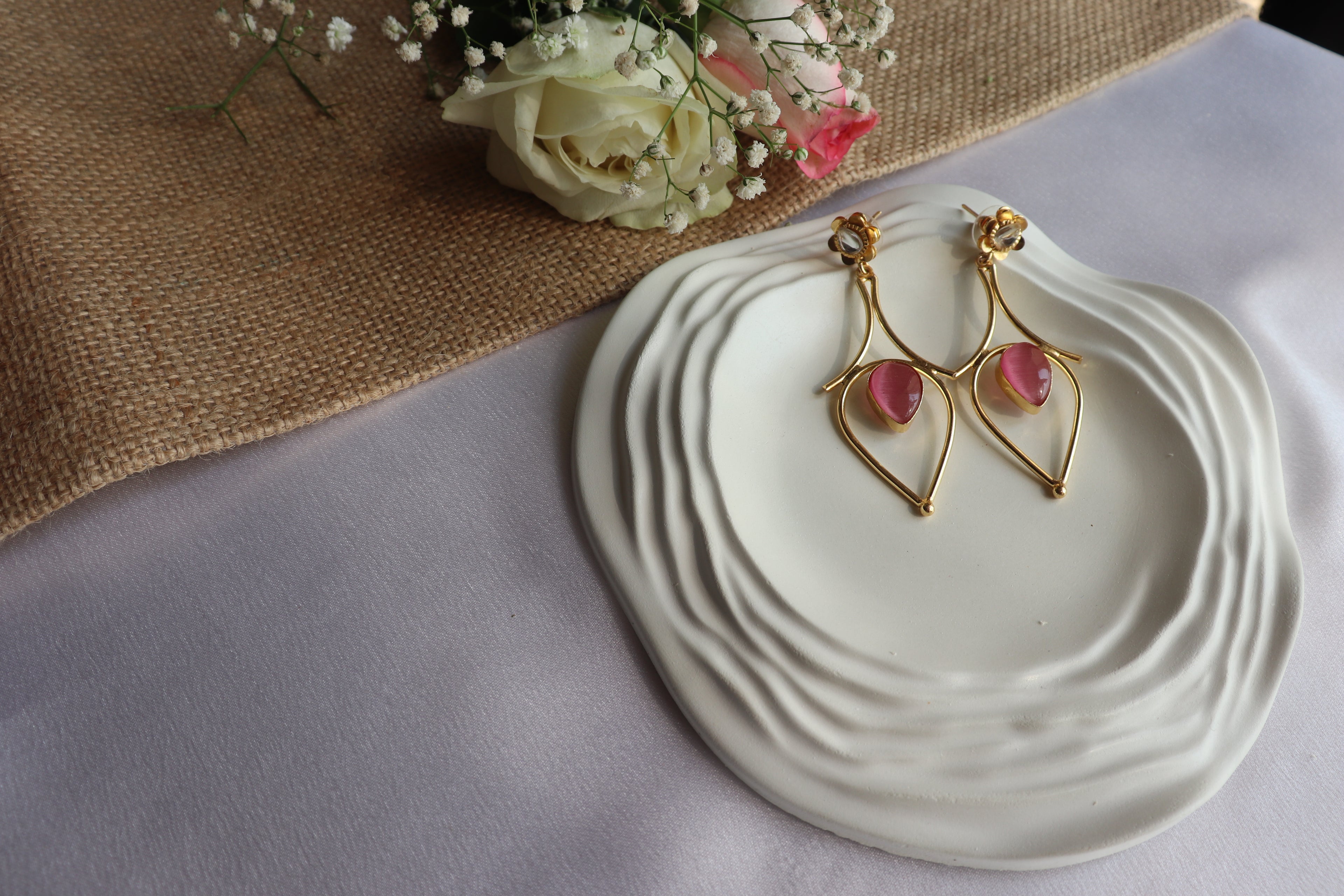 Rose Drop Petal Earrings