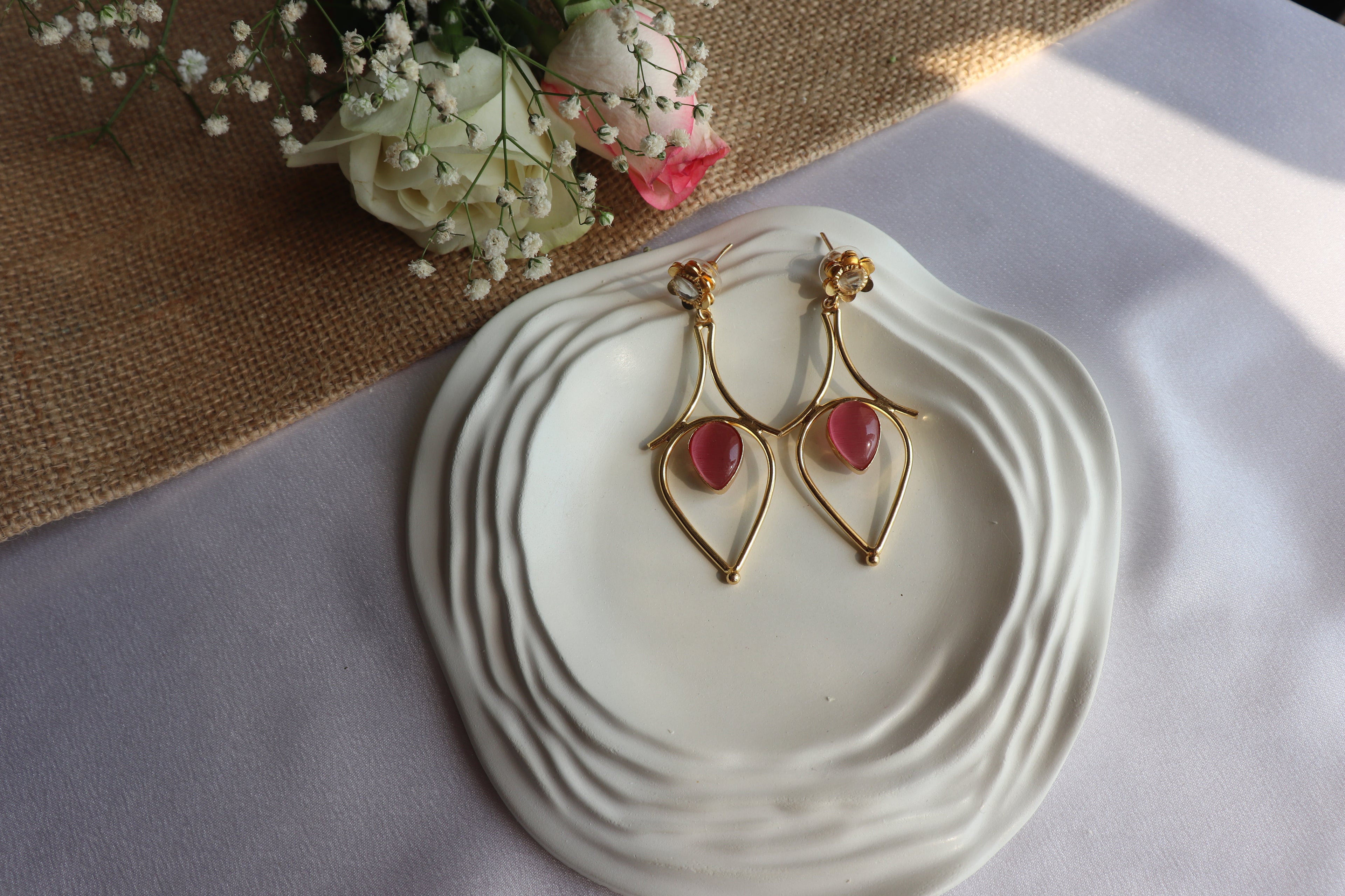 Rose Drop Petal Earrings