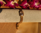 Square Diamond in Golden chain Bracelet