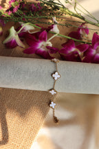 White Clover Chain Bracelet