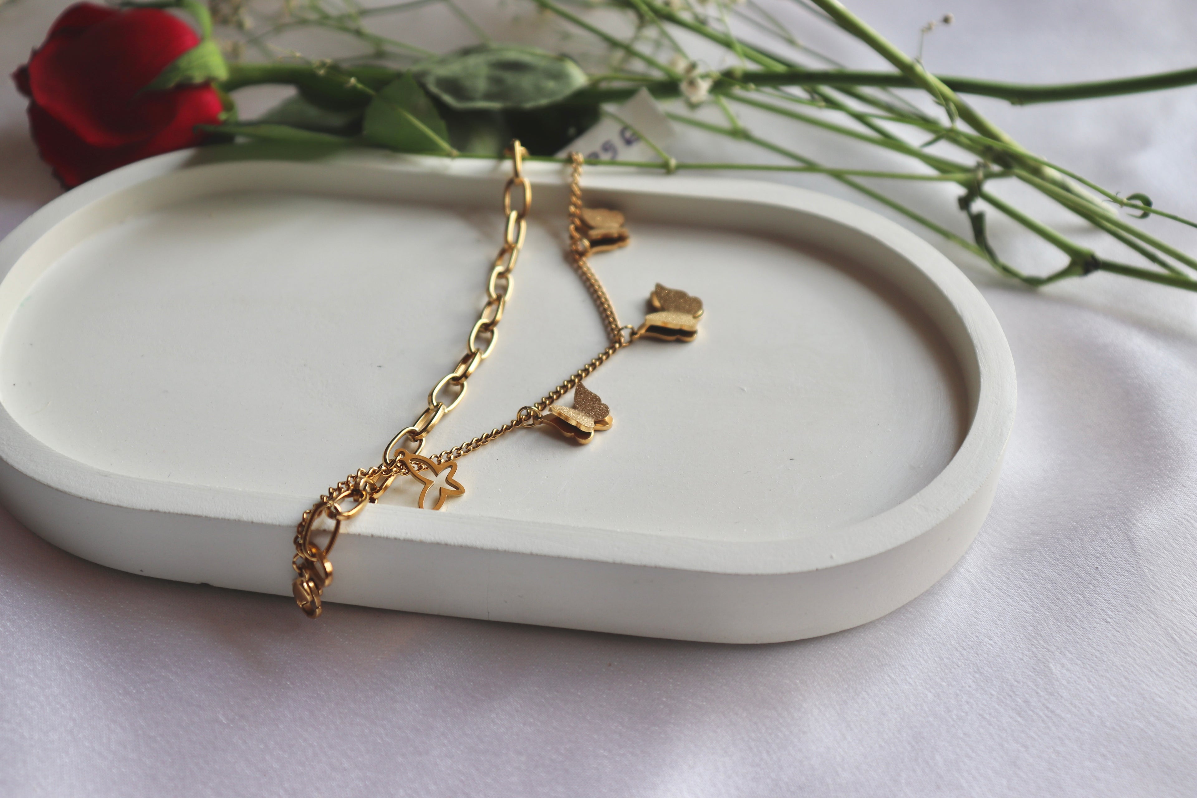 Butterfly Double chain Bracelet