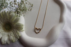 Twisted Heart Gold Necklace