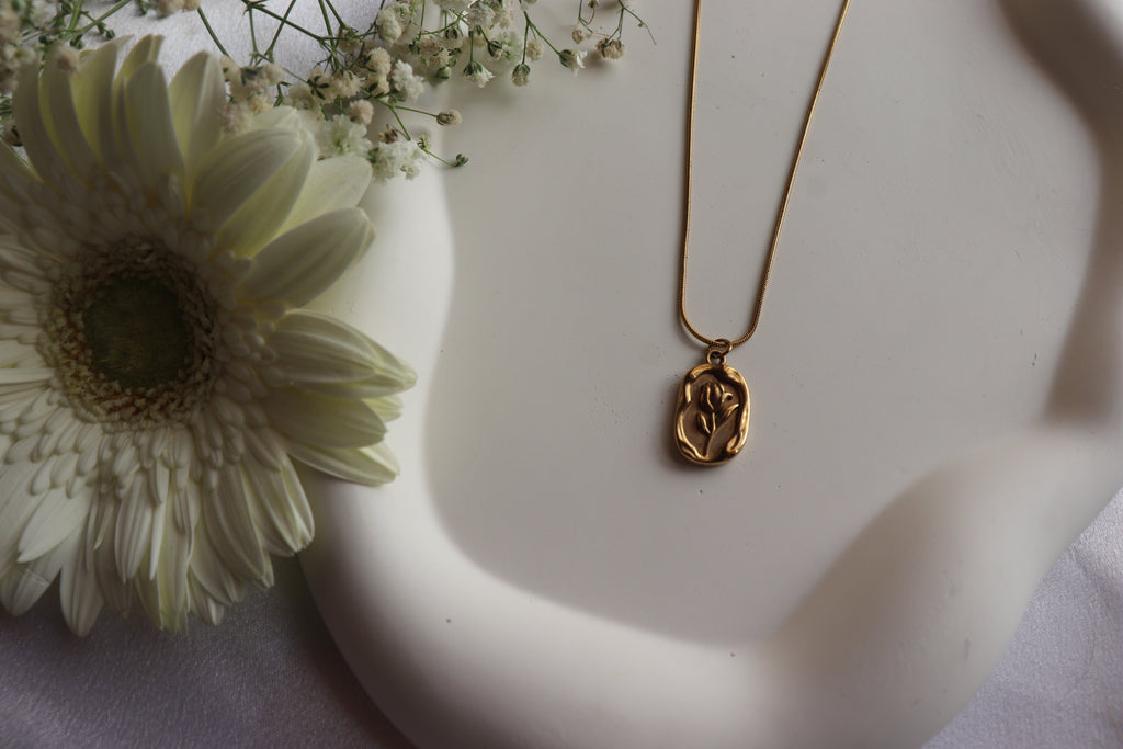 Beauty & the Beast Golden Rose Charm