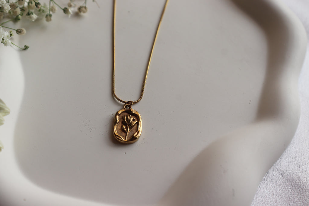 Beauty & the Beast Golden Rose Charm