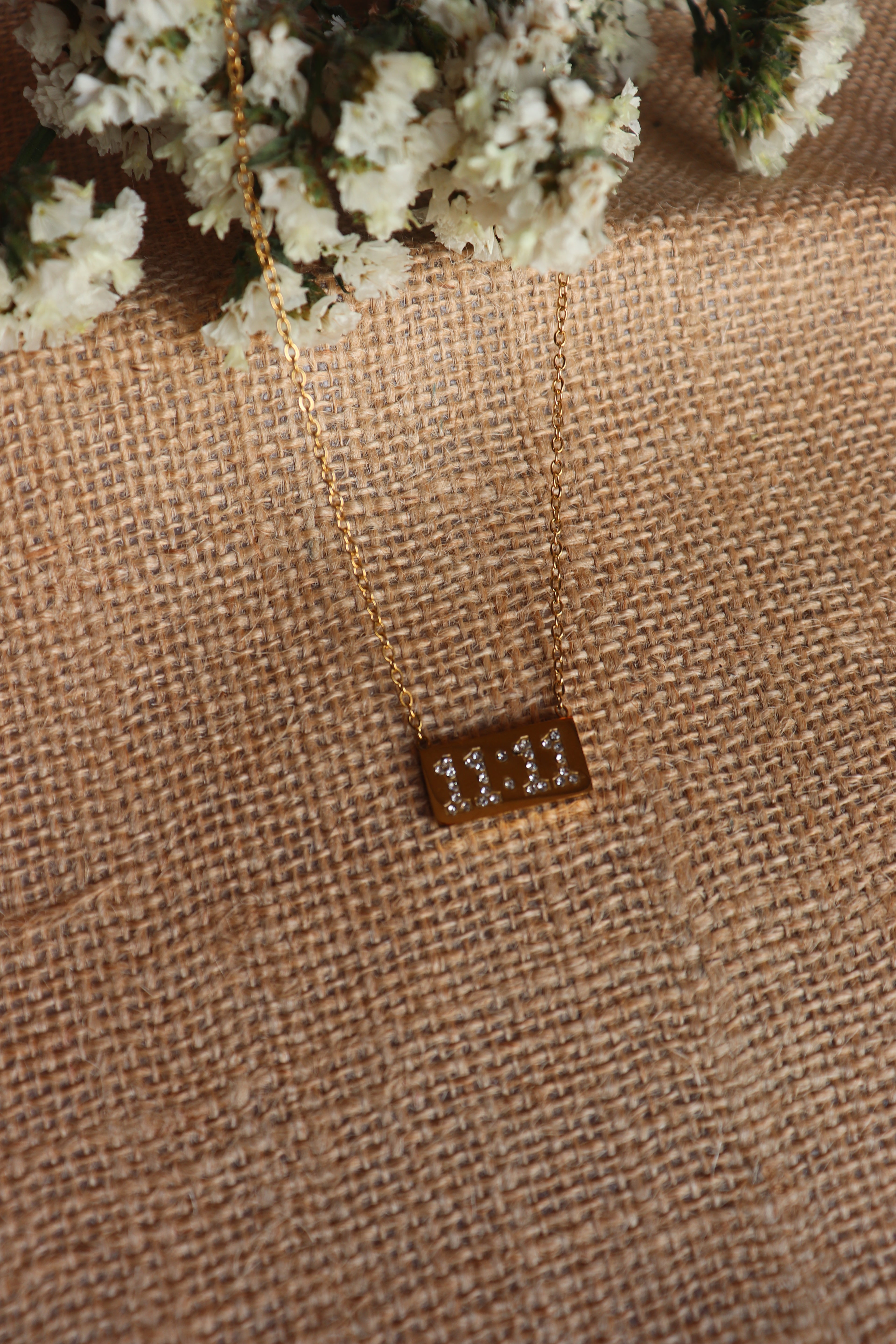 11:11 Angel Gold studded Necklace