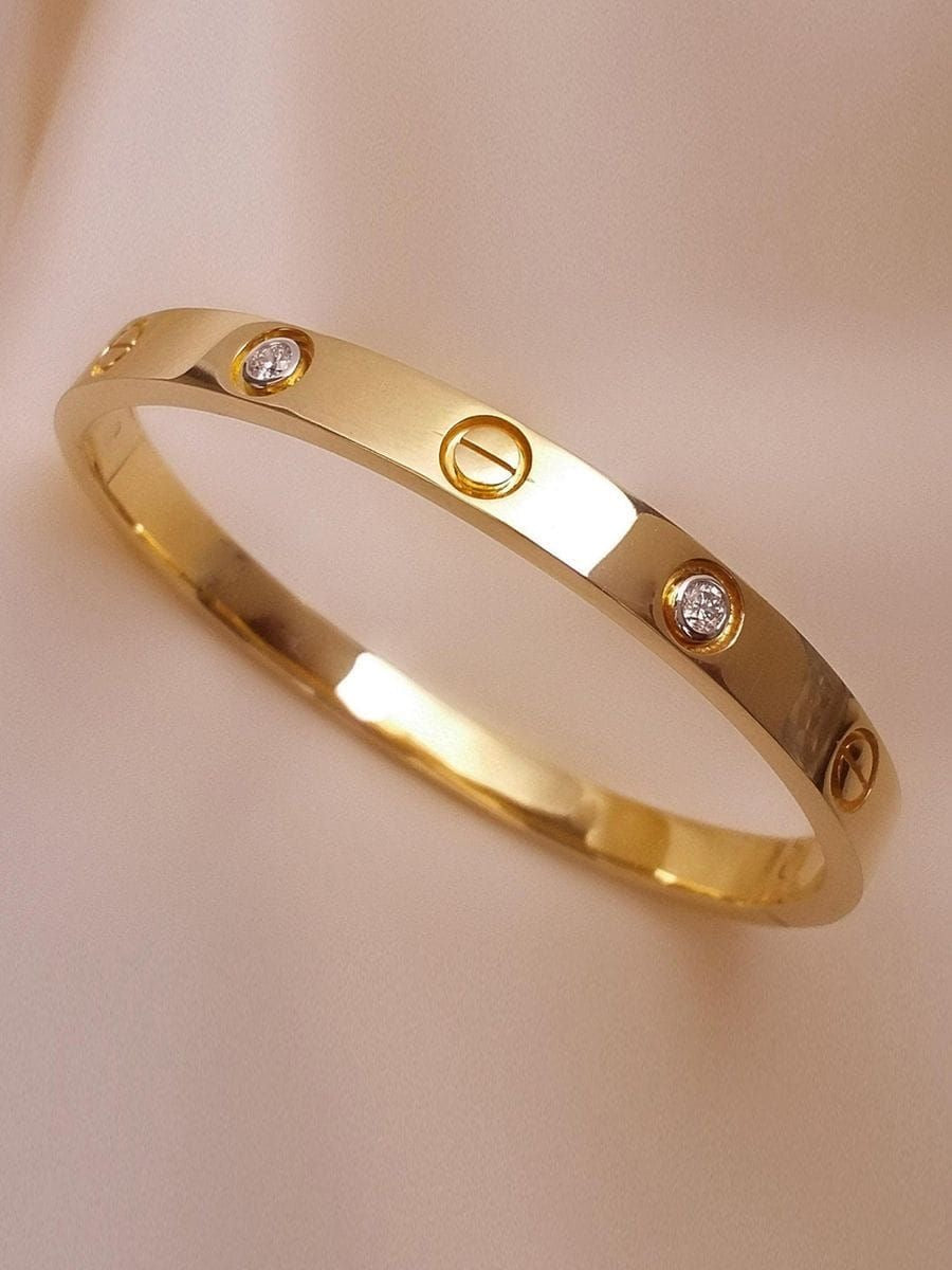 Kada Crystal Bracelet Gold