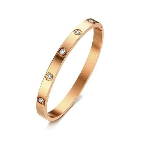 Kada Crystal Bracelet fully studded Rose Gold