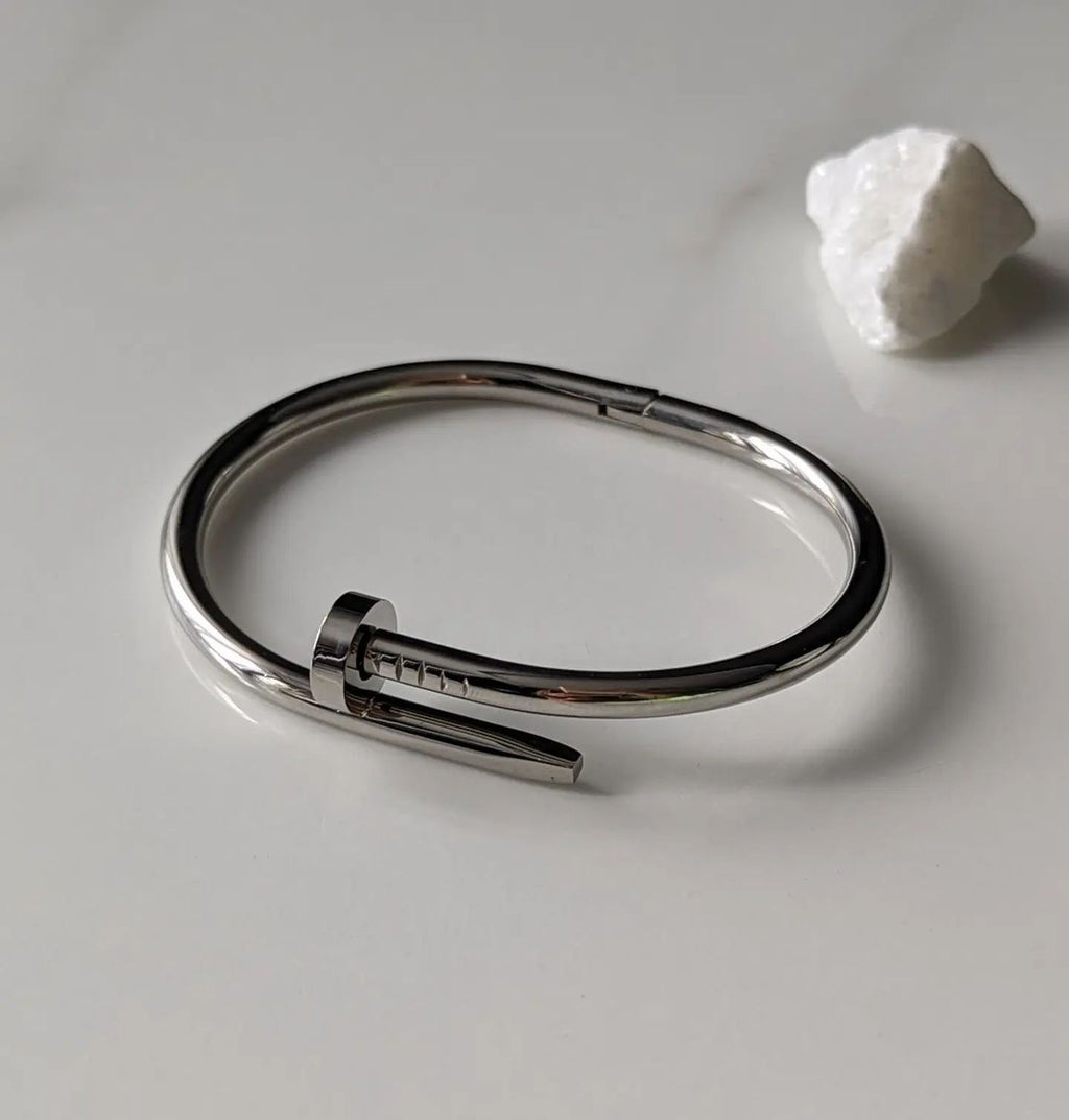 Nail Bracelet Silver