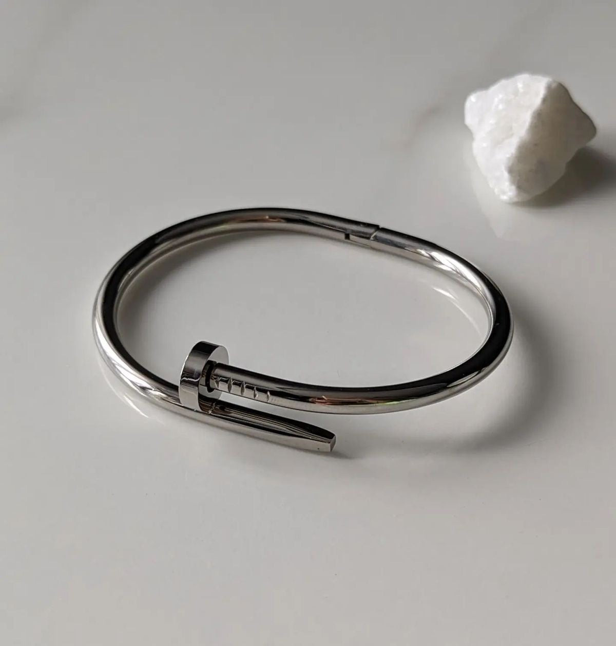 Nail Bracelet Silver