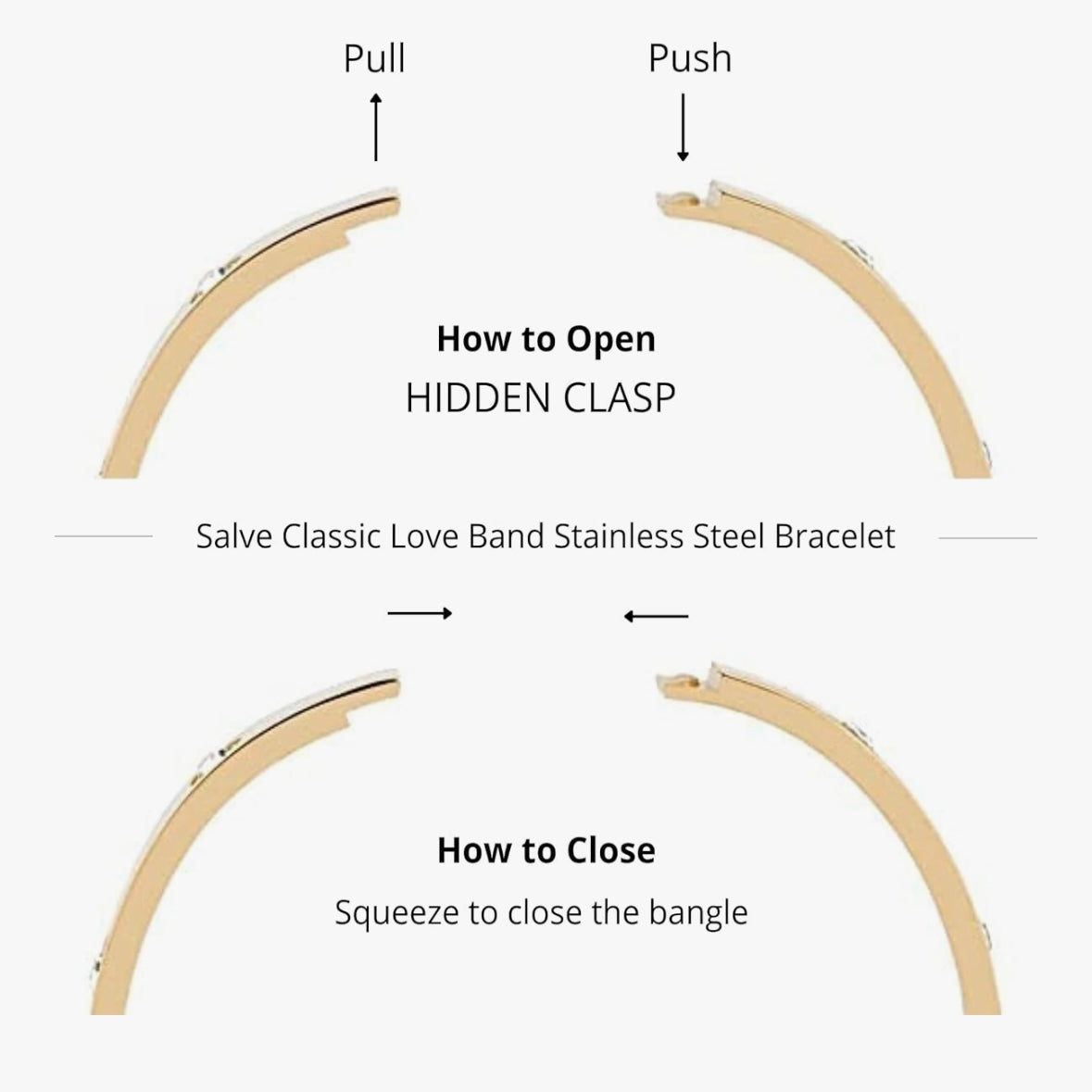 Kada Crystal Bracelet Gold