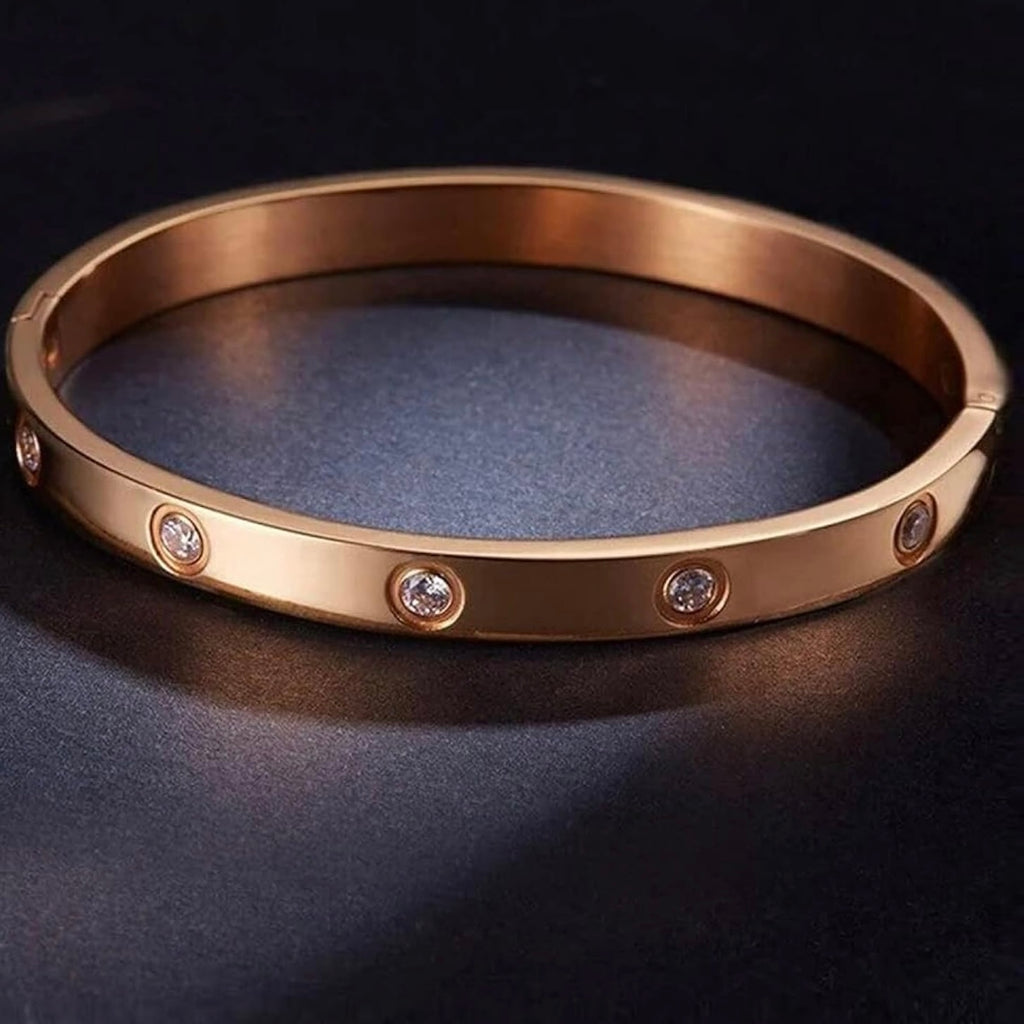 Kada Crystal Bracelet fully studded Rose Gold