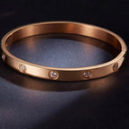 Kada Crystal Bracelet fully studded Rose Gold