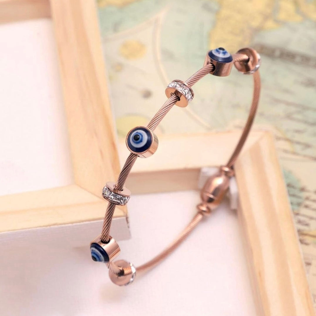 Evil Eye Bracelet Rose Gold