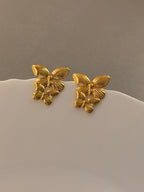 Butterfly Fly Away Golden Earrings