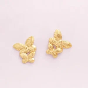 Butterfly Fly Away Golden Earrings