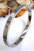 Kada Crystal Bracelet Silver